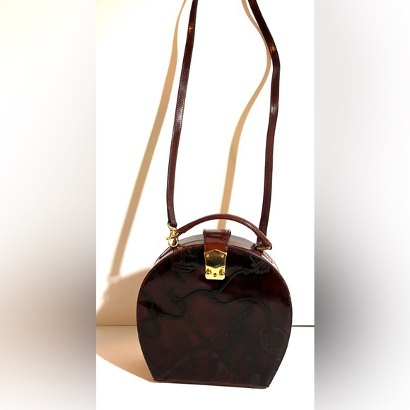 Dillards Elegant Brown Leather Handbag - Picture 4 of 9